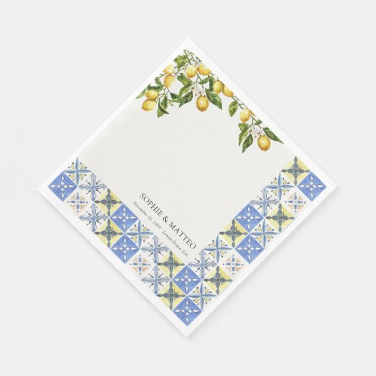 Serviette En Papier Citron Grove Rustique Italien Mariage à thème (Coin)