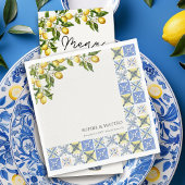 Serviette En Papier Citron Grove Rustique Italien Mariage à thème