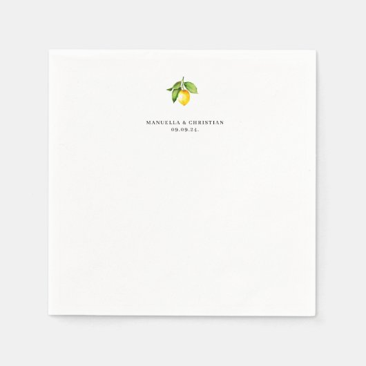 Serviette En Papier Citron jaune (Devant)