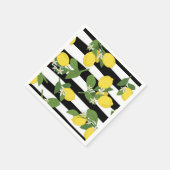 Serviette En Papier Citron jaune Grandes noires (Coin)