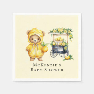 Serviette En Papier Citron Jaune mignonne Baby shower Ours Teddy