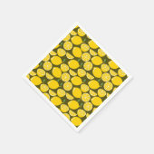 Serviette En Papier Citron Jaune Moderne Amusant mignon (Coin)