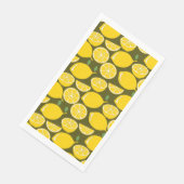 Serviette En Papier Citron Jaune Moderne Amusant mignon (Coin)
