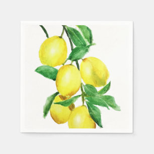 Serviette En Papier citron jaune vif
