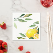 Serviette En Papier Citron Mariage Napkin (En situation)