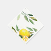 Serviette En Papier Citron Mariage Napkin (Coin)