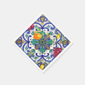 Serviette En Papier citron Méditerranée Mosaïque (Coin)