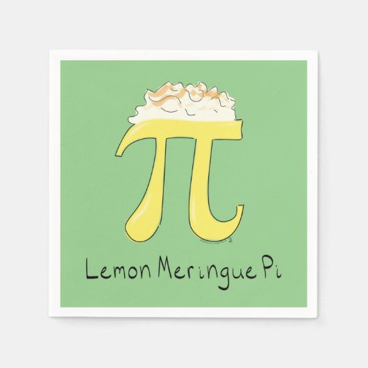 Serviette En Papier Citron Meringue Pi Symbole Math Maître (Devant)