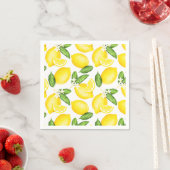 Serviette En Papier Citron Motif (En situation)