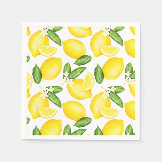 Serviette En Papier Citron Motif (Devant)