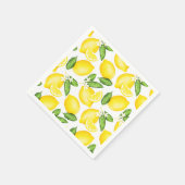 Serviette En Papier Citron Motif (Coin)