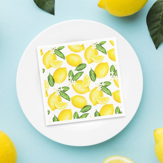 Serviette En Papier Citron Motif