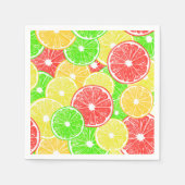Serviette En Papier Citron, orange, pamplemousse et tranches de citron (Devant)