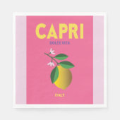 Serviette En Papier citron Party serviettes Capri Italie (Devant)