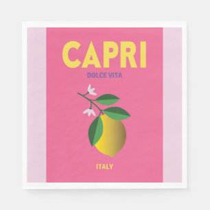 Serviette En Papier citron Party serviettes Capri Italie