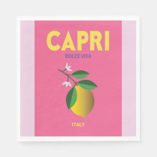 Serviette En Papier citron Party serviettes Capri Italie
