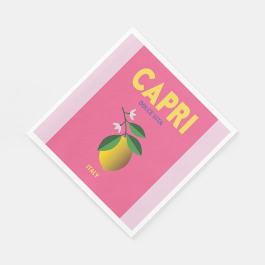 Serviette En Papier citron Party serviettes Capri Italie (Coin)