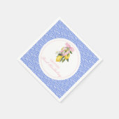 Serviette En Papier Citron Pink Bow preppy 1er anniversaire (Coin)