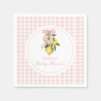 Citron Pink Bow preppy baby shower Coquette