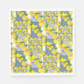 Serviette En Papier Citron portugais Azulejo Méditerranée Santorin (Devant)