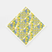 Serviette En Papier Citron portugais Azulejo Méditerranée Santorin (Coin)