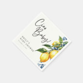 Serviette En Papier Citron Positano Baby shower italien (Coin)