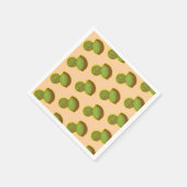 Serviette En Papier Citron Rétro Vintage Demi-teinte (Coin)