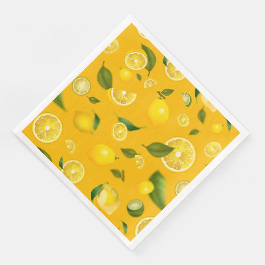 Serviette En Papier Citron Variété 7 (Coin)