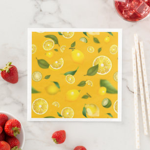 Serviette En Papier Citron Variété 7