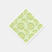 Serviette En Papier Citron Vert Citrus Tranches de Fruits Illustrées (Coin)