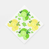 Serviette En Papier Citron vert fruit jaune citron (Coin)