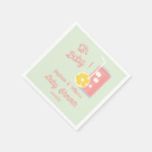 Serviette En Papier Citronade rose Oh Baby shower Party (Coin)