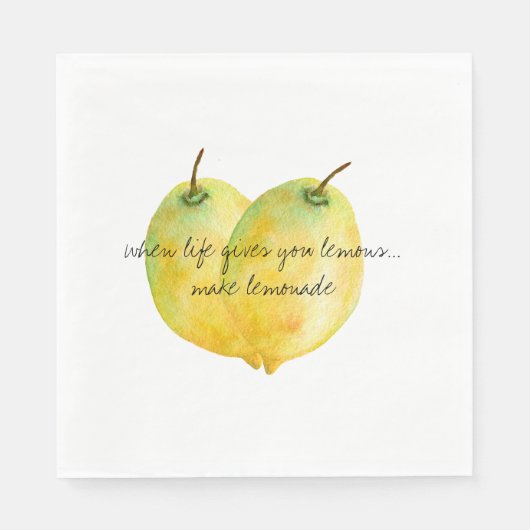 Serviette En Papier Citrons (Devant)