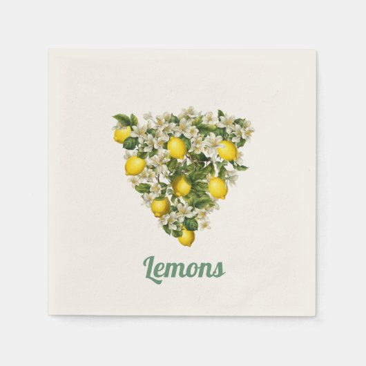 Serviette En Papier Citrons (Devant)