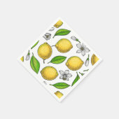 Serviette En Papier Citrons (Coin)