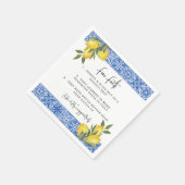 Serviette En Papier Citrons à l'aquarelle & Faits amusants pour une do (Coin)