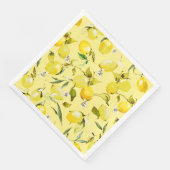Serviette En Papier citrons aquarelle 16 (Coin)