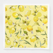 Serviette En Papier citrons aquarelle 16 (Devant)