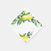 Serviette En Papier Citrons Blossom Verdure Chic Papier à Parti (Coin)