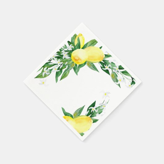 Serviette En Papier Citrons Blossom Verdure Chic Papier à Parti (Coin)