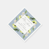 Serviette En Papier Citrons botaniques Fête des mariées principale de  (Coin)