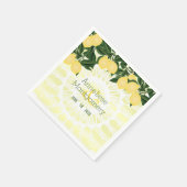 Serviette En Papier Citrons Citrus avec bandes - Mariage (Coin)