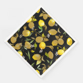 Serviette En Papier citrons d'aquarelle 30 (Coin)