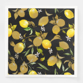 Serviette En Papier citrons d'aquarelle 30 (Devant)