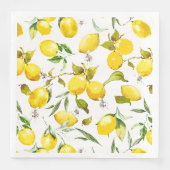 Serviette En Papier citrons d'aquarelle 5 (Devant)