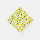 Serviette En Papier citrons d'aquarelle - jaune et vert (Coin)