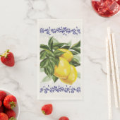 Serviette En Papier Citrons en toile (En situation)