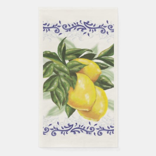 Serviette En Papier Citrons en toile (Devant)