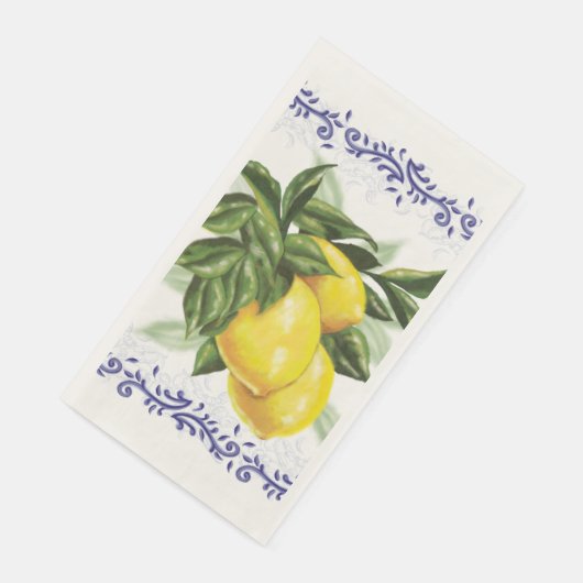 Serviette En Papier Citrons en toile (Coin)