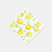 Serviette En Papier Citrons et feuilles (Coin)